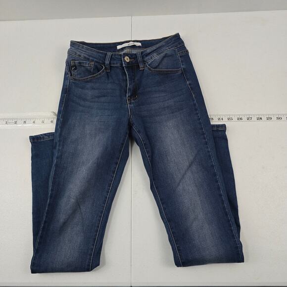 Kancan Madison‎ Essentials Mid Rise Super Skinny 3/25 blue denim womens 5692 - Picture 1 of 11